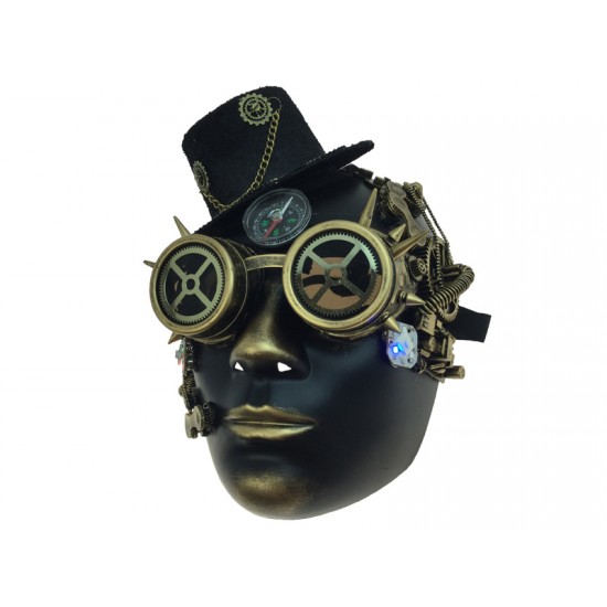 Gold Steampunk Compass Goggles Mask Gold Steampunk Compass Goggles Mask