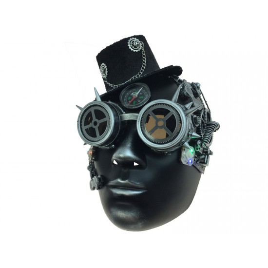 Silver Steampunk Compass Goggles Mask Silver Steampunk Compass Goggles Mask