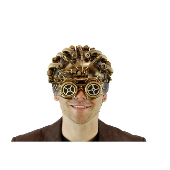 Gold Cyber Goggles Steampunk Mask Gold Cyber Goggles Steampunk Mask