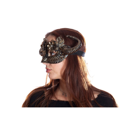 Gold Embellished Horned Mask