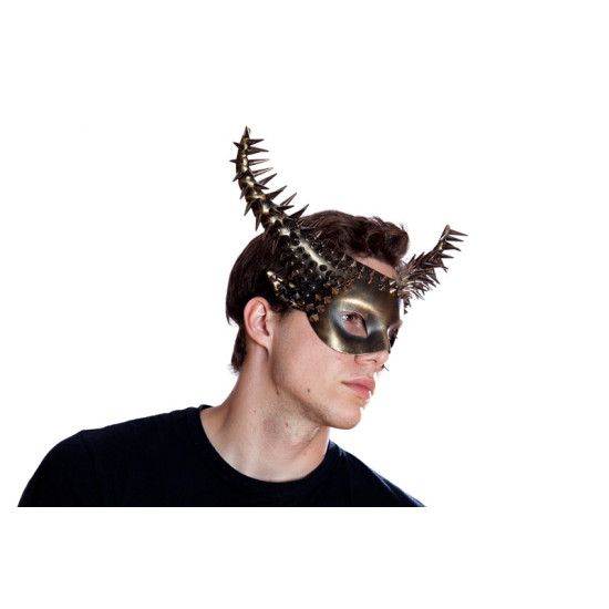 Gold Spiked Horn Mask Gold Spiked Horn Mask