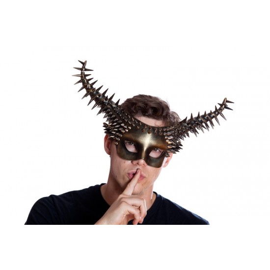 Gold Spiked Horn Mask Gold Spiked Horn Mask