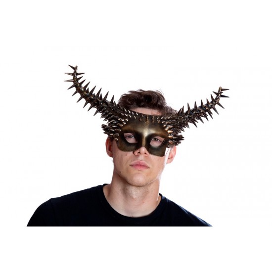 Gold Spiked Horn Mask Gold Spiked Horn Mask