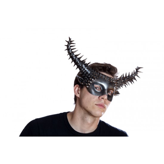 Silver Spiked Horn Mask Silver Spiked Horn Mask