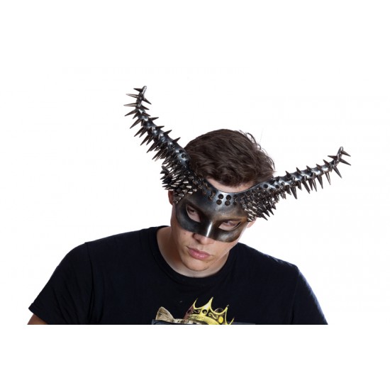 Silver Spiked Horn Mask Silver Spiked Horn Mask