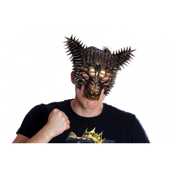 Gold Spiked Wolf Mask Gold Spiked Wolf Mask
