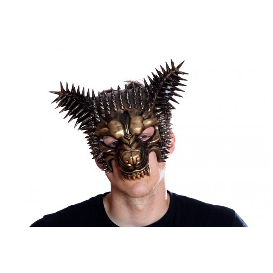 Gold Spiked Wolf Mask Gold Spiked Wolf Mask