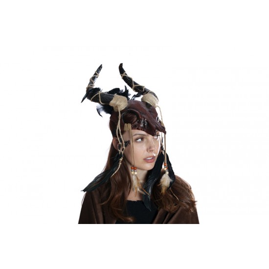 Red Ram Skull Headpiece Red Ram Skull Headpiece