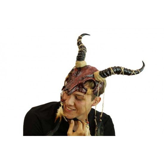 Red Bone Ram Skull Headpiece Red Bone Ram Skull Headpiece