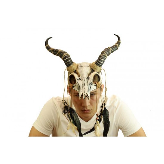 White Bone Ram Skull Headpiece White Bone Ram Skull Headpiece