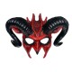 Red Demon Ram Horn Mask
