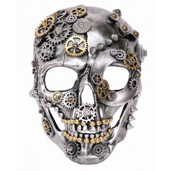 Silver Steampunk Skull Mask Silver Steampunk Skull Mask