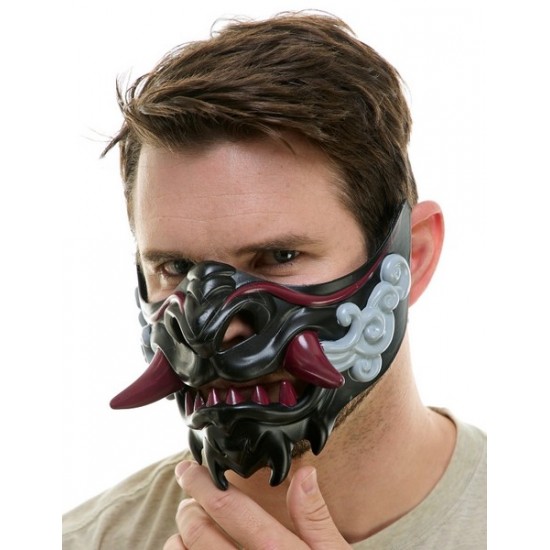 Black Demon Oni Half Mask Black Demon Oni Half Mask