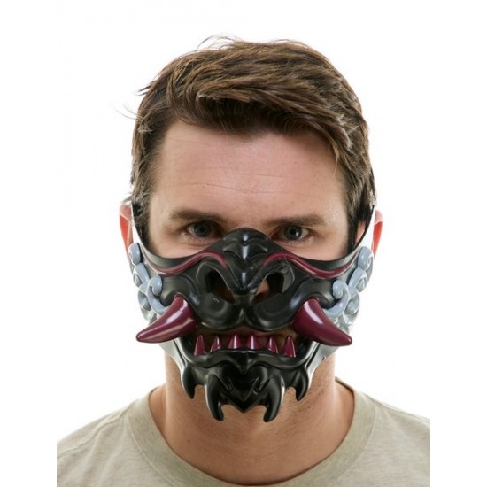 Black Demon Oni Half Mask Black Demon Oni Half Mask