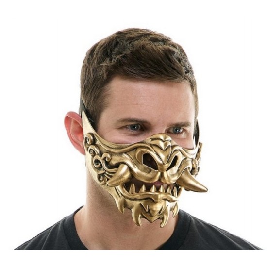 Gold Oni Demon Half Mask Gold Oni Demon Half Mask