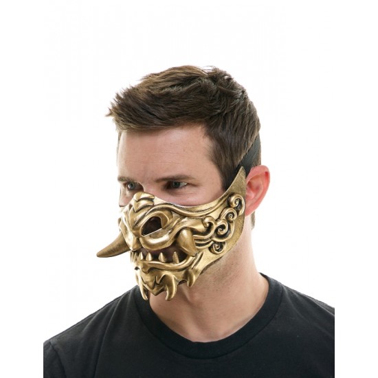 Gold Oni Demon Half Mask Gold Oni Demon Half Mask