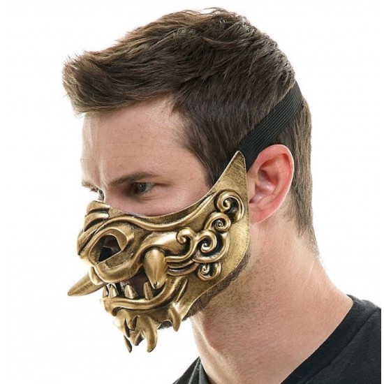 Gold Oni Demon Half Mask Gold Oni Demon Half Mask