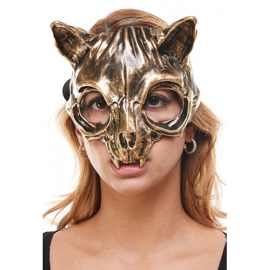 Gold Cat Skull Mask Gold Cat Skull Mask