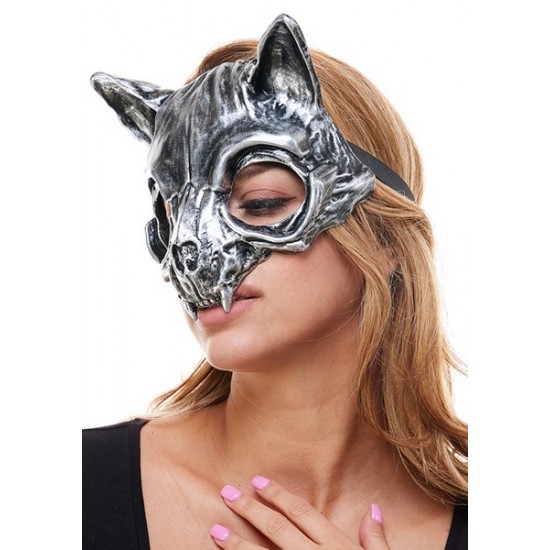 Silver Cat Skull Mask Silver Cat Skull Mask