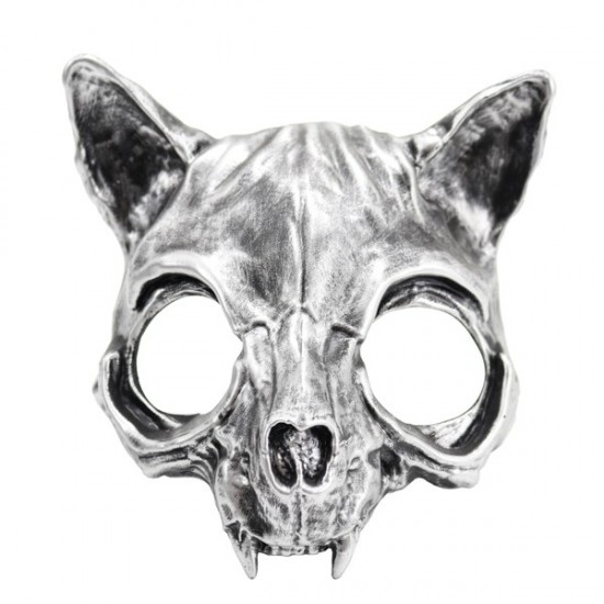 Silver Cat Skull Mask Silver Cat Skull Mask