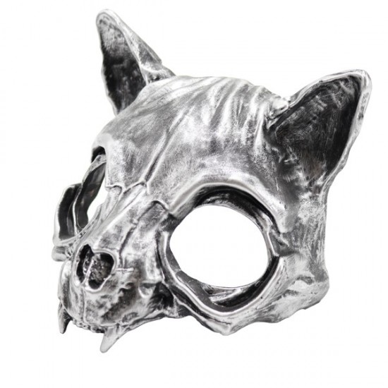 Silver Cat Skull Mask Silver Cat Skull Mask