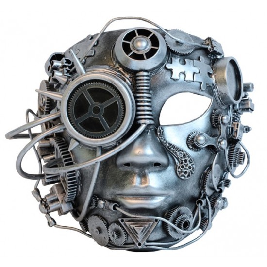 Silver Steampunk Cyborg Mask Silver Steampunk Cyborg Mask