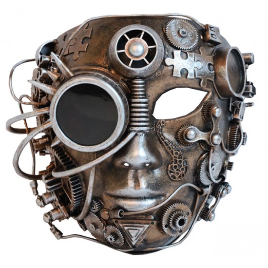 Bronze Steampunk Cyborg Mask
