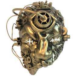 Gold Steampunk Cyclops Mask