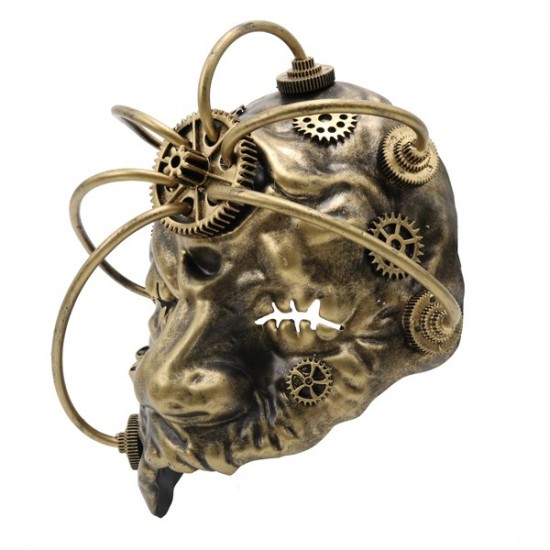 Gold Steampunk Cyclops Mask