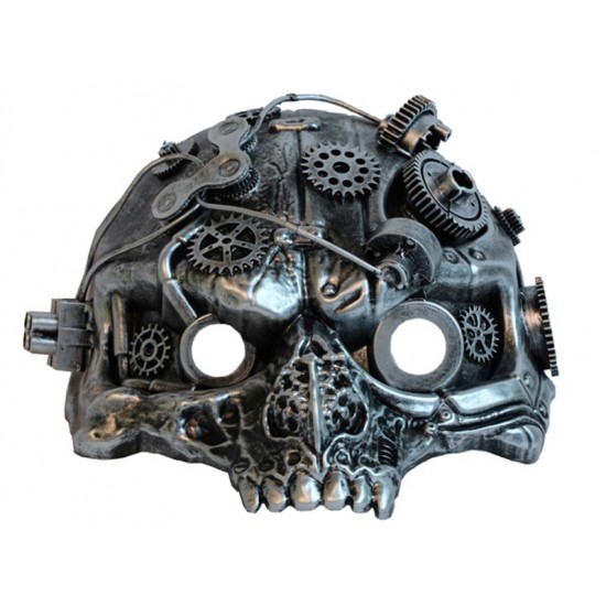 Silver Steampunk Skull Mask Silver Steampunk Skull Mask