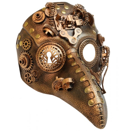 Copper Steampunk Plague Doctor Mask Copper Steampunk Plague Doctor Mask