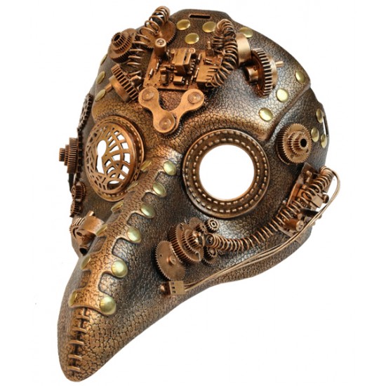 Copper Steampunk Plague Doctor Mask Copper Steampunk Plague Doctor Mask