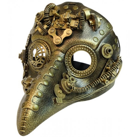 Gold Steampunk Plague Doctor Mask Gold Steampunk Plague Doctor Mask