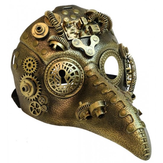 Gold Steampunk Plague Doctor Mask Gold Steampunk Plague Doctor Mask