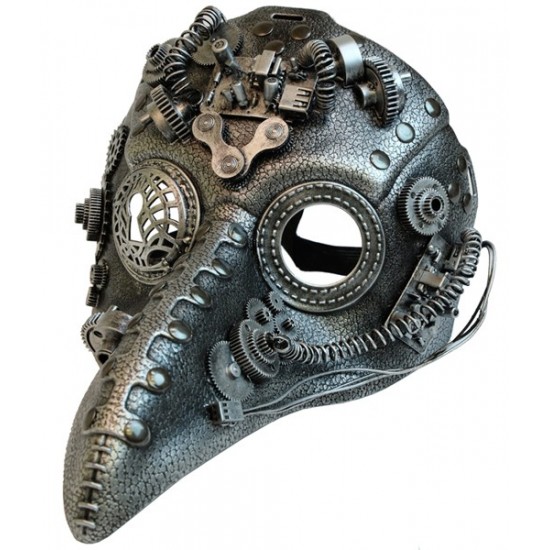 Silver Steampunk Plague Doctor Mask Silver Steampunk Plague Doctor Mask