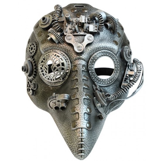 Silver Steampunk Plague Doctor Mask Silver Steampunk Plague Doctor Mask
