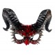 Black & Red Devil Horn Spike Mask Black & Red Devil Horn Spike Mask