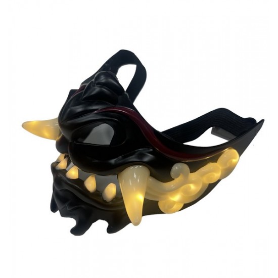 Black Light-Up Oni Tusks Mask Black Light-Up Oni Tusks Mask