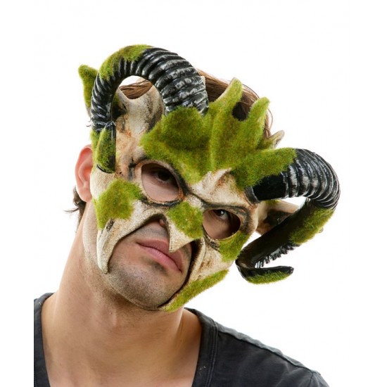 Woodland Skull Mask with Ram Horns Woodland Skull Mask with Ram Horns