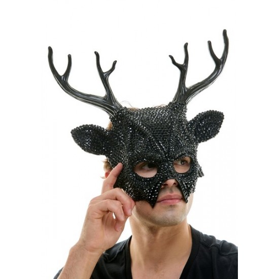 Black Rhinestone Devil Mask Black Rhinestone Devil Mask