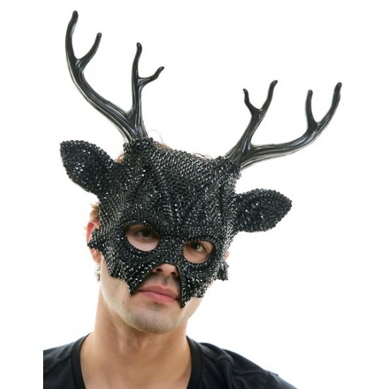 Black Rhinestone Devil Mask Black Rhinestone Devil Mask