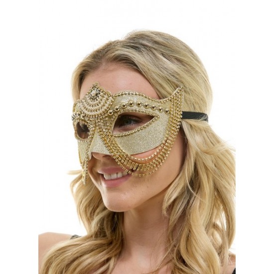 Gold Jeweled Half Mask Gold Jeweled Half Mask