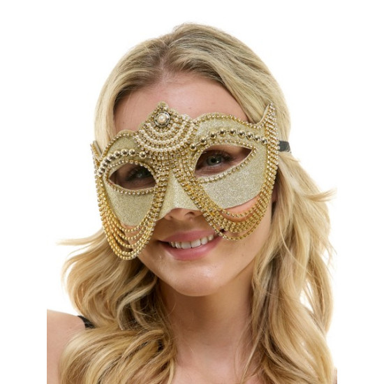 Gold Jeweled Half Mask Gold Jeweled Half Mask