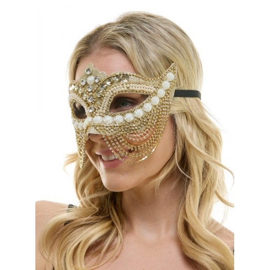 Gold Jeweled Half Mask Gold Jeweled Half Mask