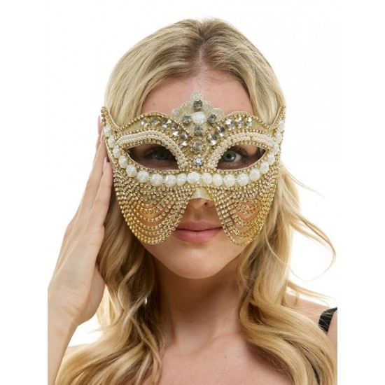 Gold Jeweled Half Mask Gold Jeweled Half Mask