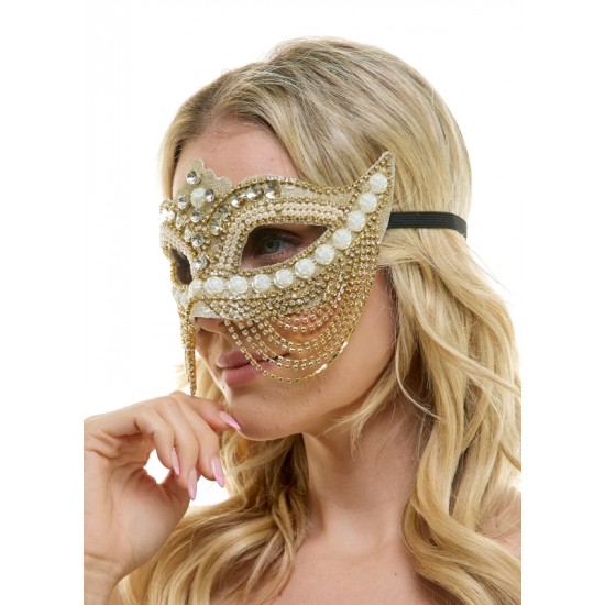 Gold Jeweled Half Mask Gold Jeweled Half Mask
