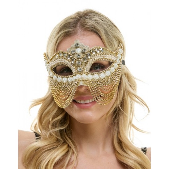 Gold Jeweled Half Mask Gold Jeweled Half Mask