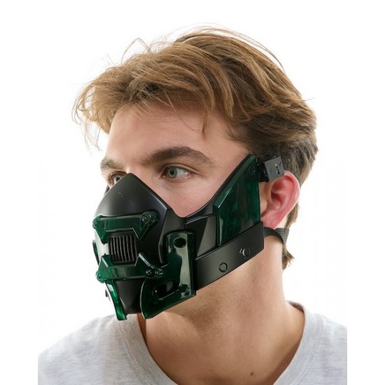 Light-Up Green Cyberpunk Gas Mask Light-Up Green Cyberpunk Gas Mask