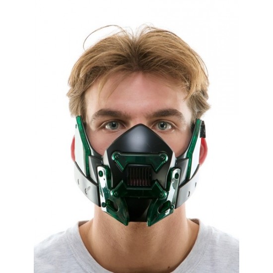 Light-Up Green Cyberpunk Gas Mask Light-Up Green Cyberpunk Gas Mask