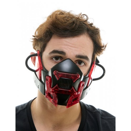 Light-Up Red Cyberpunk Gas Mask Light-Up Red Cyberpunk Gas Mask